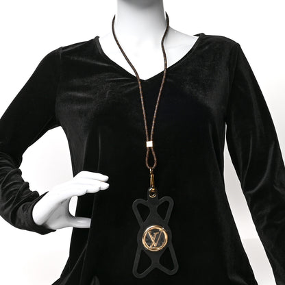 Louis Vuitton Monogram Silicone Louise Phone Holder Black 2 of 4
