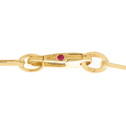 Roberto Coin 18K Yellow Gold Paper Clip Round Link Chain Bracelet 3 of 5