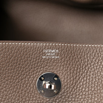Hermes Taurillon Clemence Lindy 30 Etoupe 6 of 11
