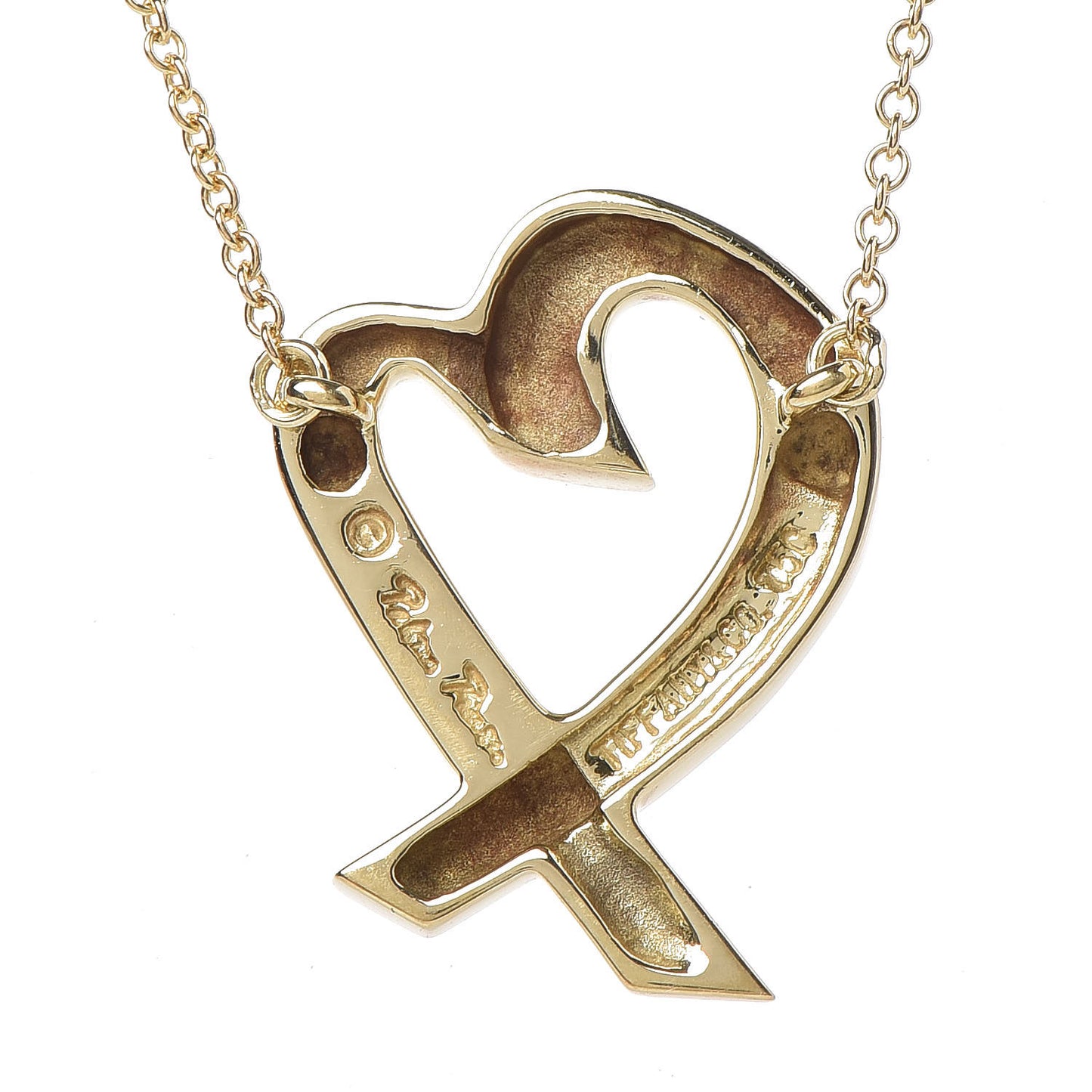 18K Yellow Gold Paloma Picasso Loving Heart Necklace