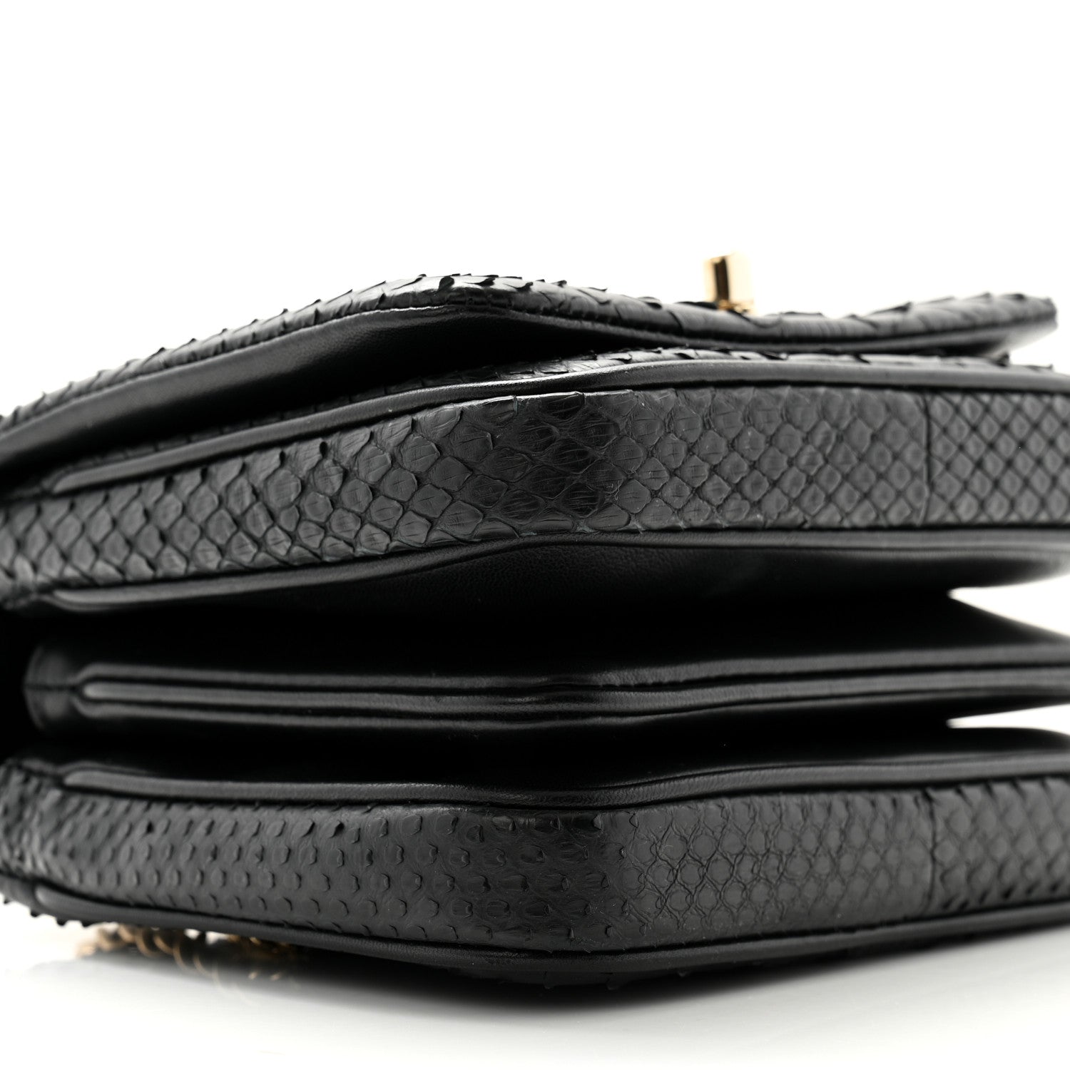 Chanel Snakeskin Quilted Mini Citizen Chic Flap Black 10 of 12