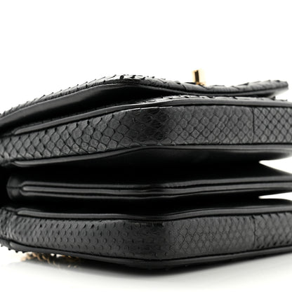 Chanel Snakeskin Quilted Mini Citizen Chic Flap Black 10 of 12