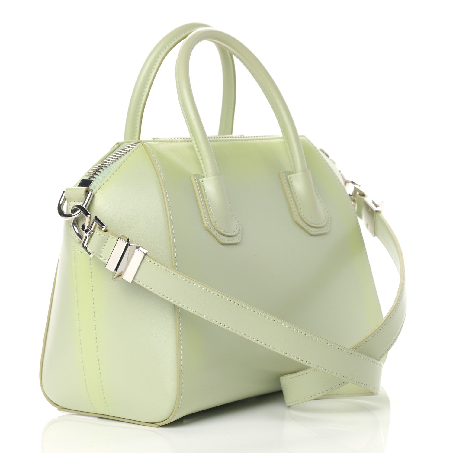 Givenchy Shiny Lord Calfskin Small Antigona Aqua Green 3 of 9