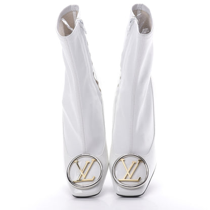 Louis Vuitton Patent Madeleine Ankle Boots 36 White 5 of 7