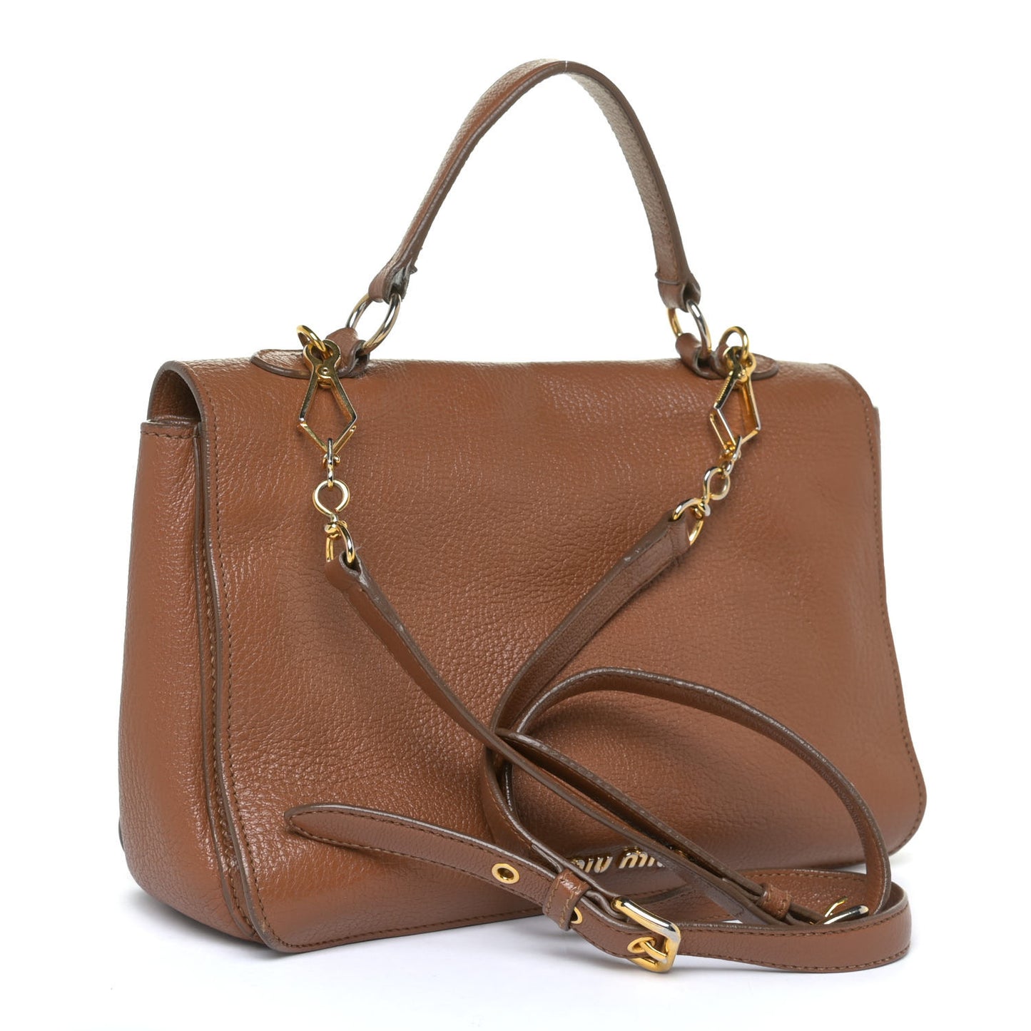 Vitello Phenix Madras Shoulder Bag Cuoio