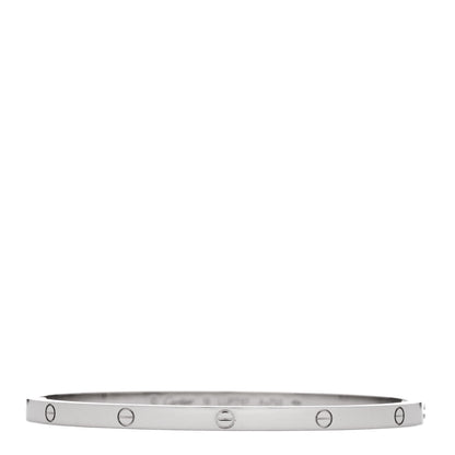 Cartier 18K White Gold Small LOVE Bracelet 18 1 of 8