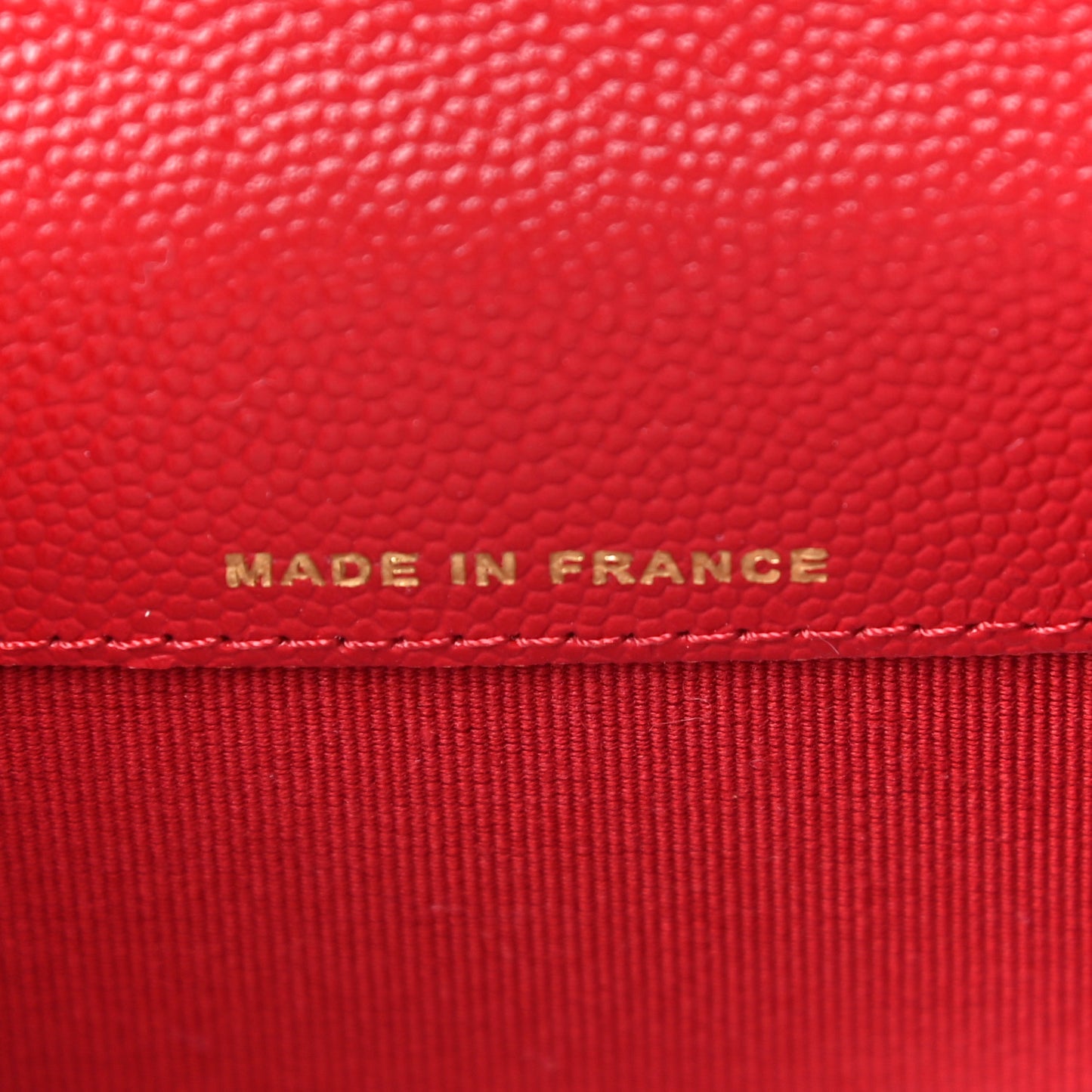 Caviar Quilted Flap Card Holder Wallet Red