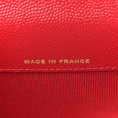 Chanel Caviar Quilted Flap Card Holder Wallet Red 7 of 12