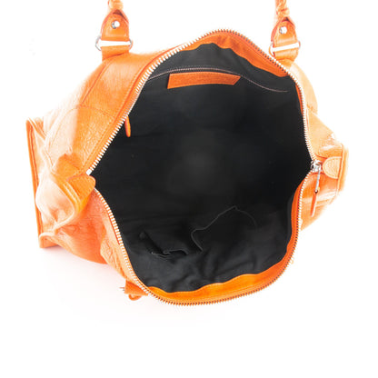 Balenciaga Agneau Giant 12 Silver Hardware Work Tangerine 6 of 10