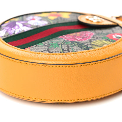 Gucci GG Supreme Monogram Flora Web Mini Ophidia Round Shoulder Bag Beige Multicolor Crop 11 of 11
