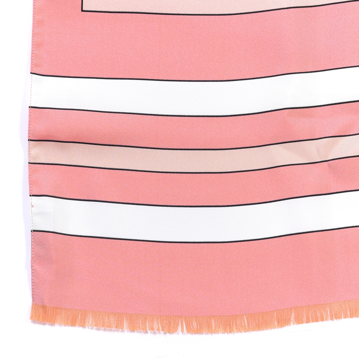 Silk Monogrammed TB Print Reversible Scarf Blush