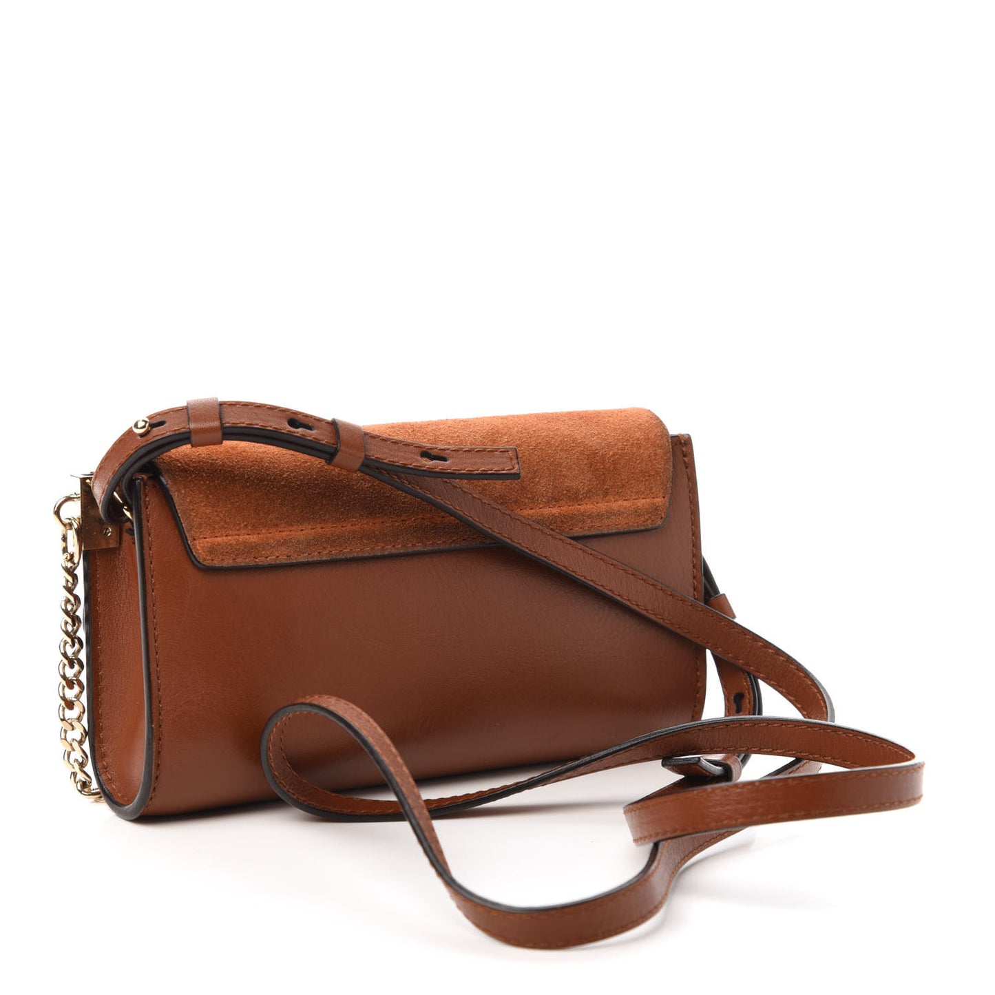 Suede Calfskin Mini Faye Shoulder Bag Tobacco