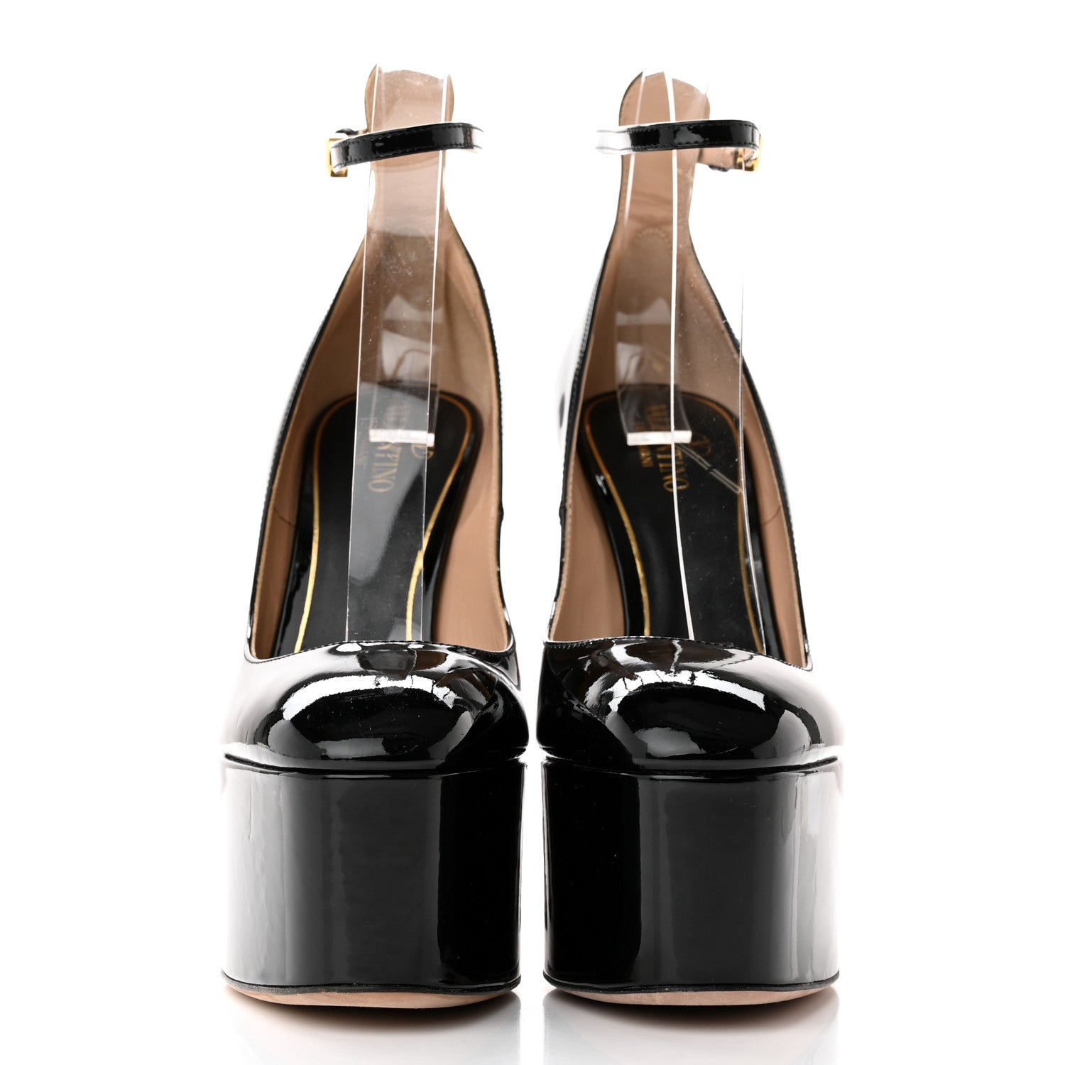 Valentino Garavani Patent Tan-Go 55/155mm Platform Pumps 38.5 Black 2 of 9