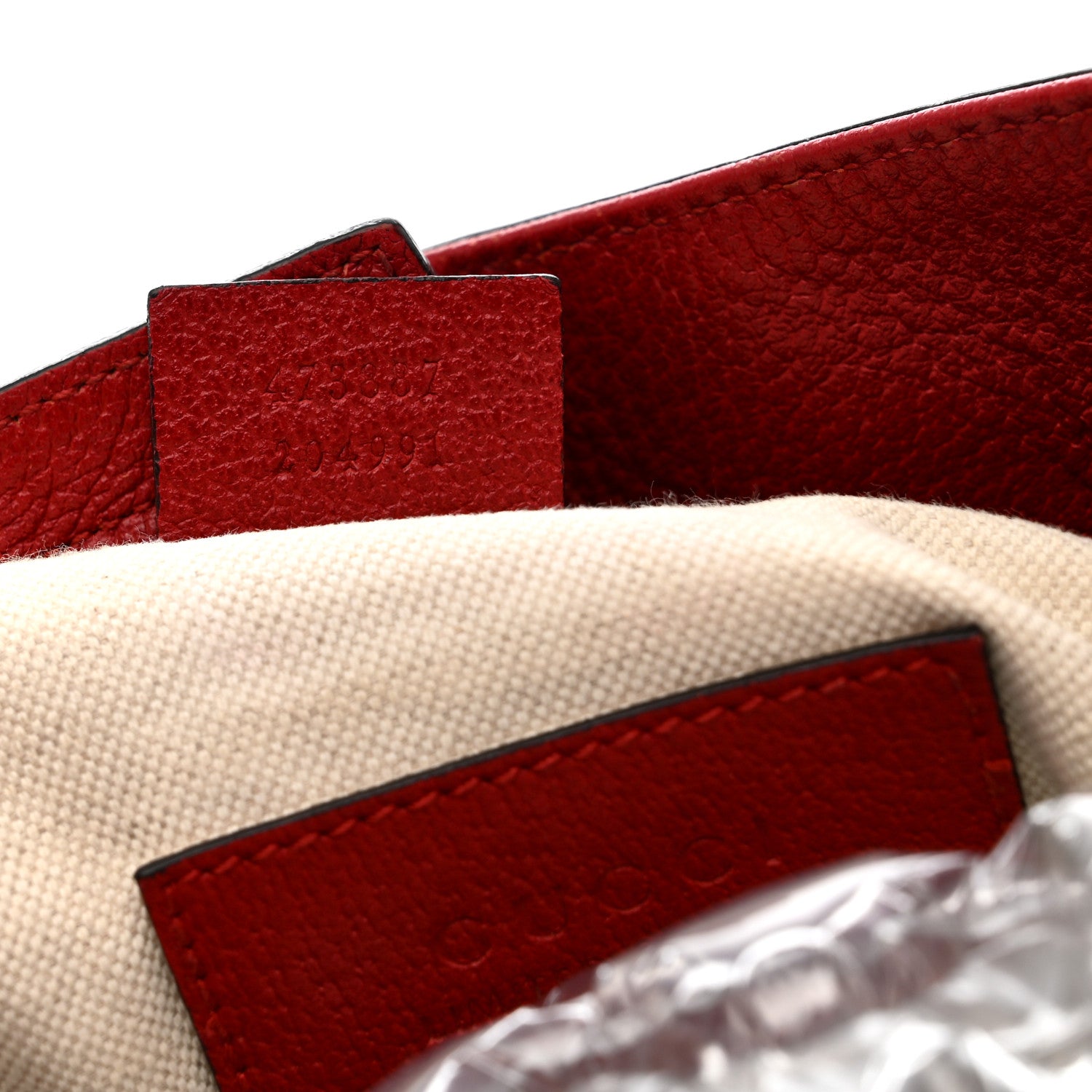 Gucci Soft GG Supreme Monogram Web Bosco Patch Small Crossbody Tote Beige Malva Hibiscus Red 7 of 21
