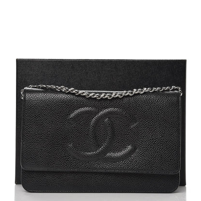 Chanel Caviar Timeless CC Wallet On Chain WOC Black 10 of 10