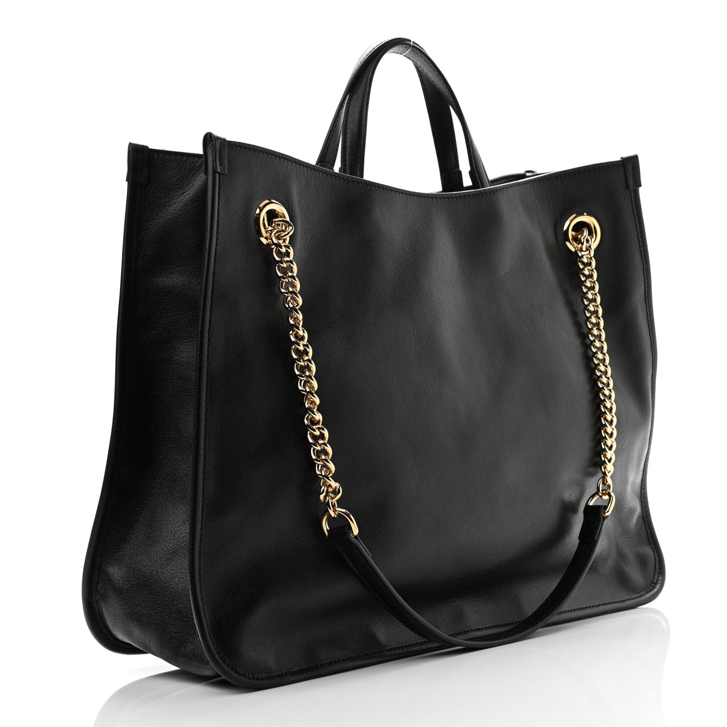 Calfskin Large Horsebit 1955 Tote Bag Black
