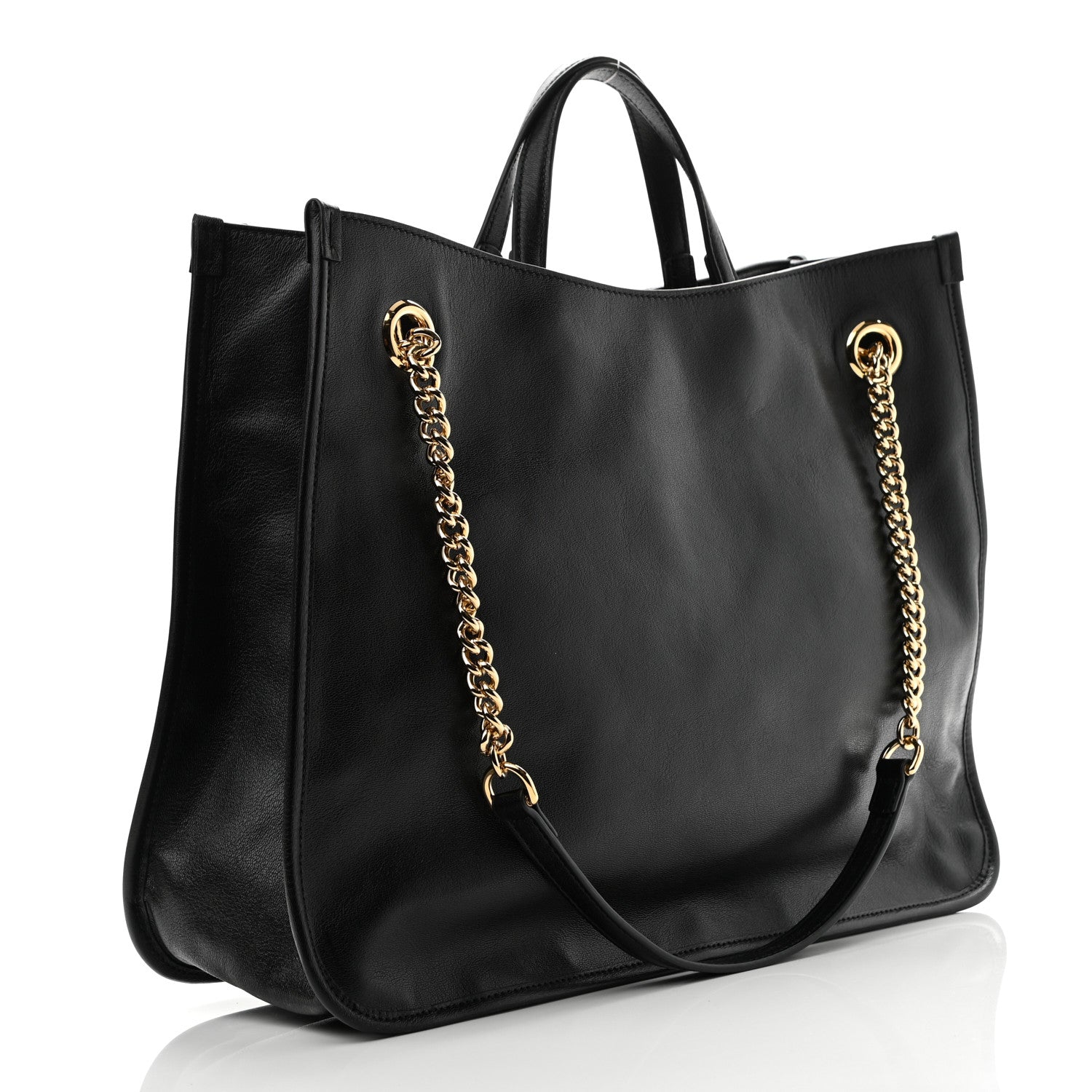 Gucci Calfskin Large Horsebit 1955 Tote Bag Black 3 of 11