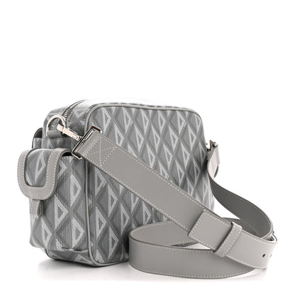 Christian Dior Coated Canvas CD Diamond Hit The Road Messenger Grey 3 of 10