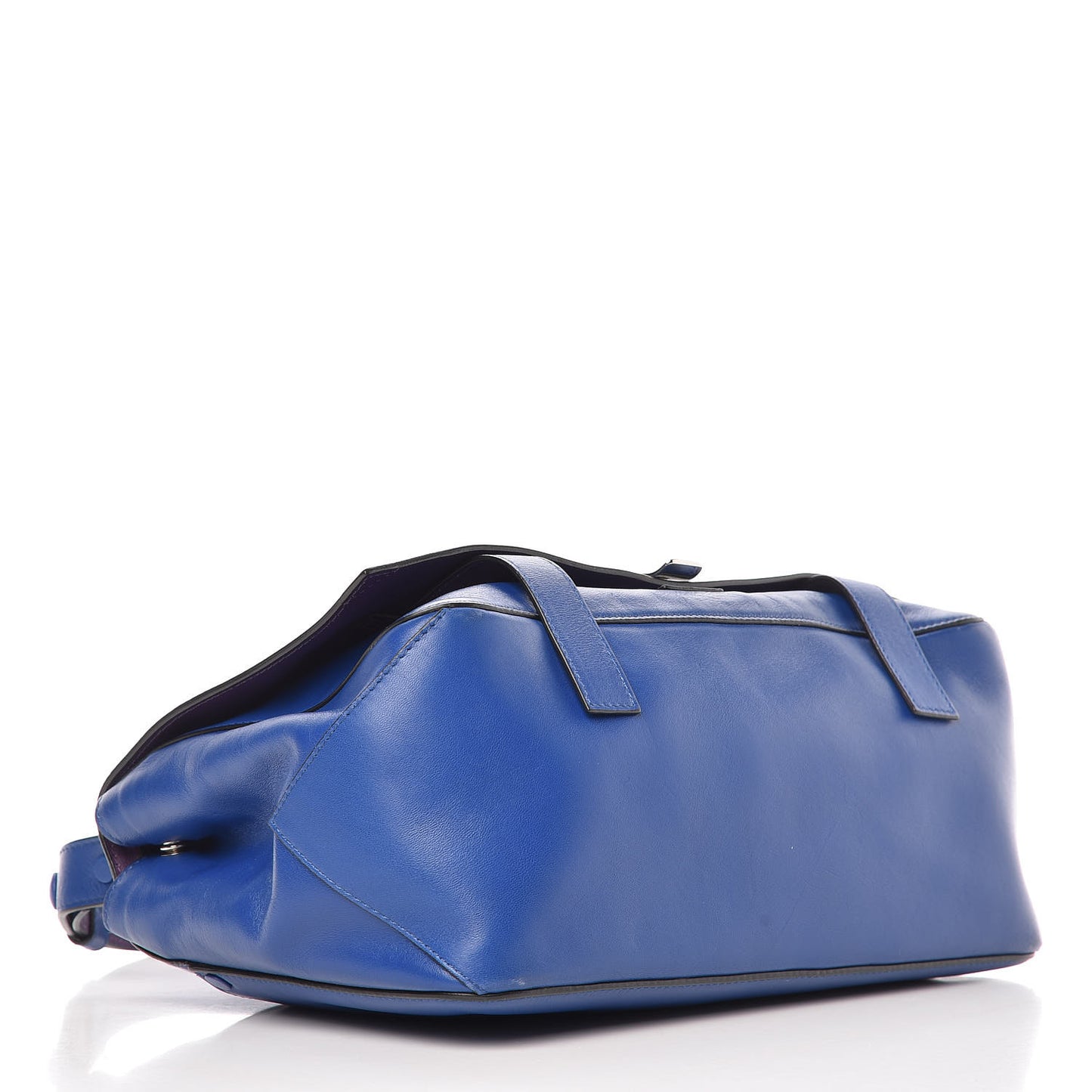Calfskin Double Sided PS Courier Bag Royal Blue Veruca Salt