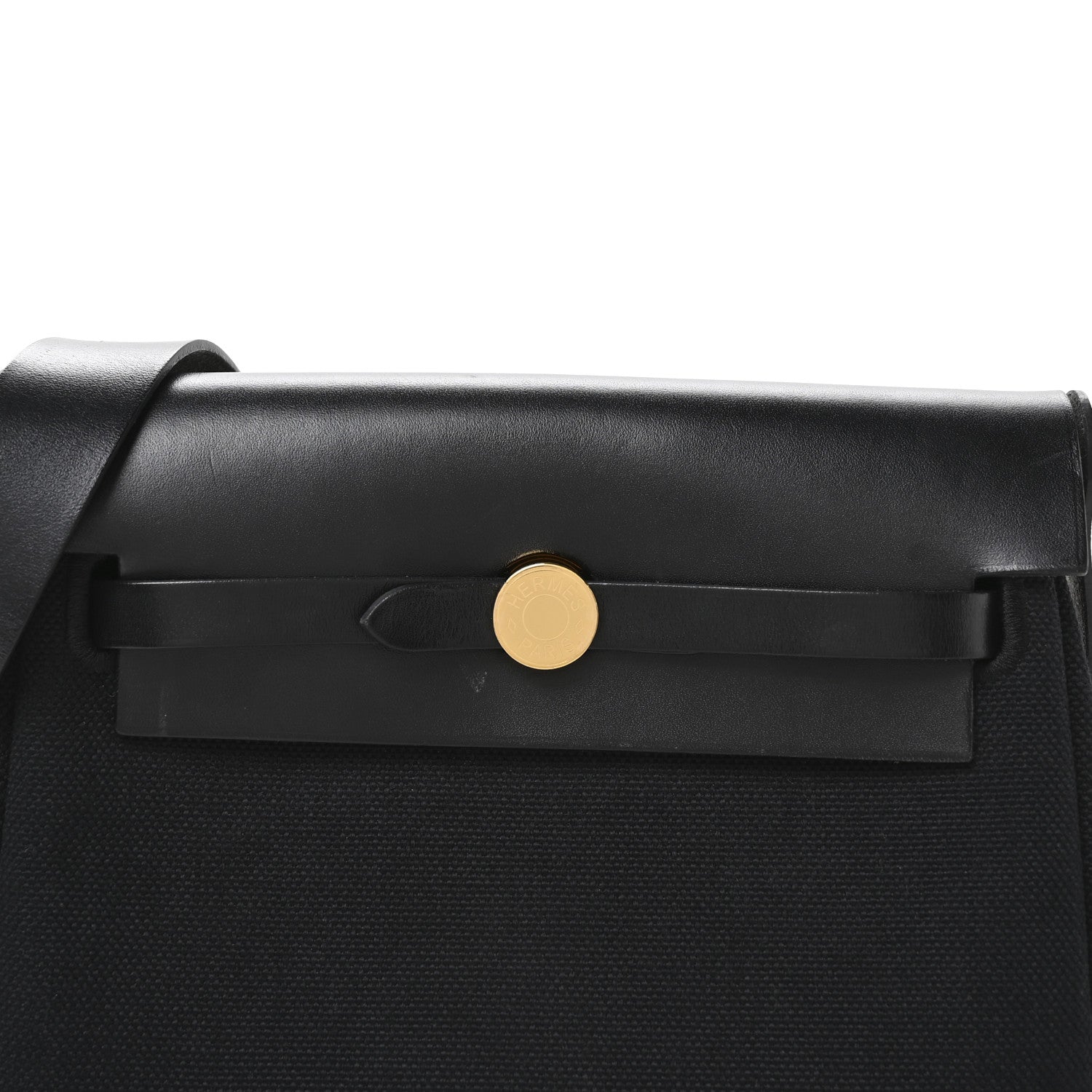 Hermes Military Toile Vache Hunter Herbag Zip Retourne 20 Black 8 of 12