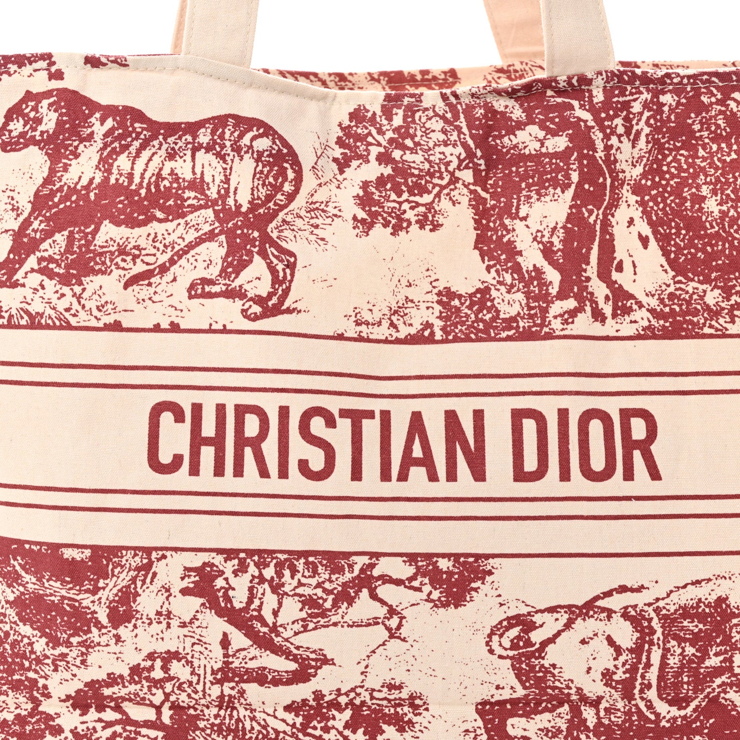 Canvas Dioriviera Tote Red