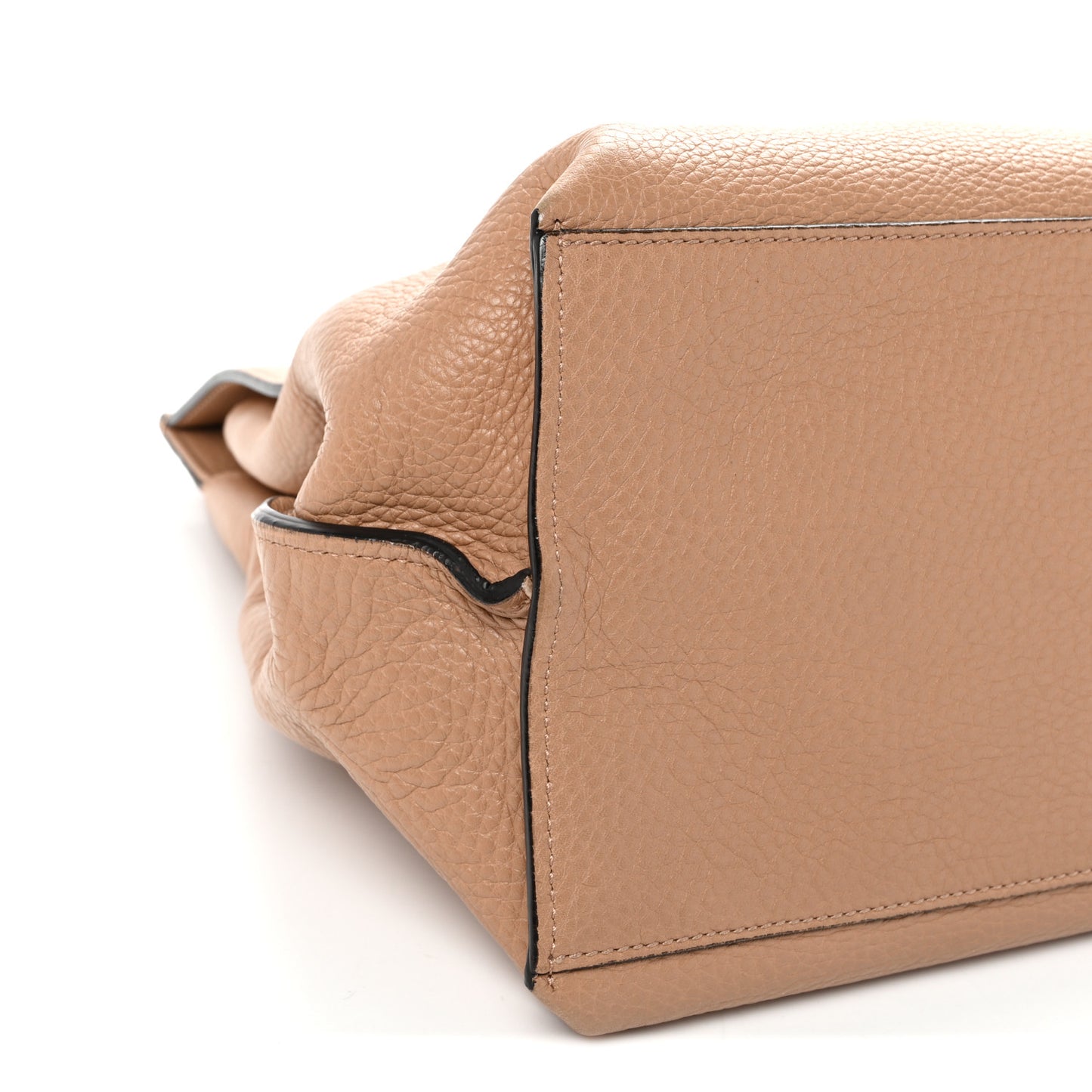 Cellarius Calfskin Large Bamboo Daily Top Handle Bag Camelia