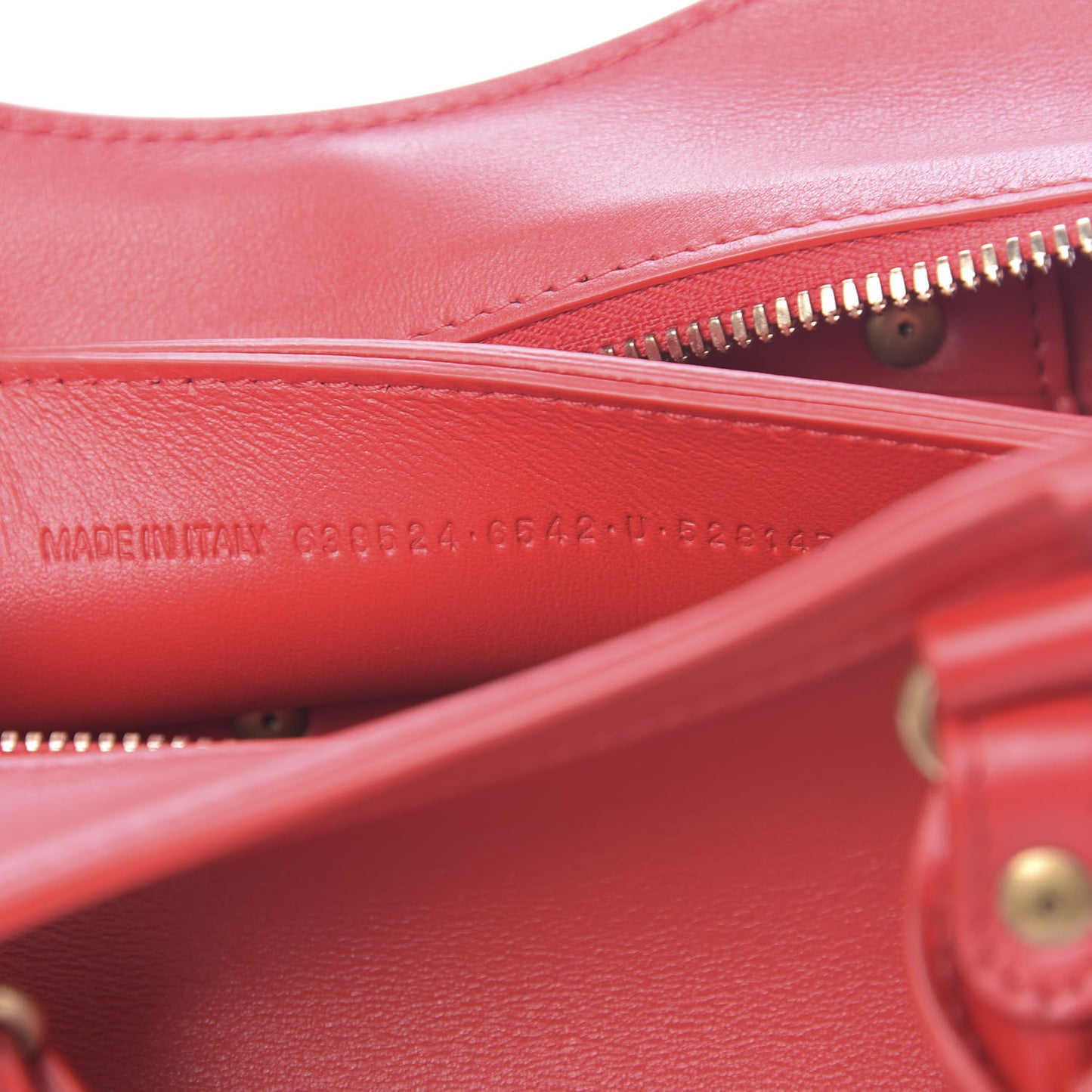 Smooth Calfskin Neo Classic Brass Hardware Mini City Red