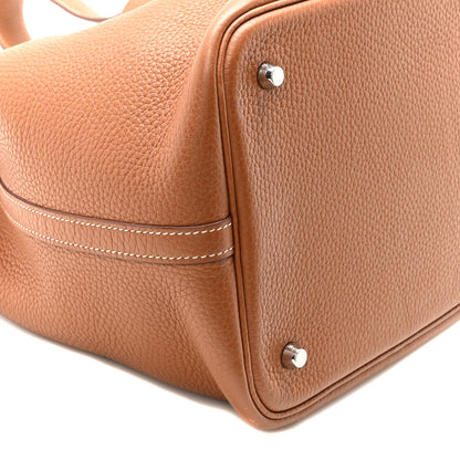 Hermes Taurillon Clemence Picotin Lock 22 MM Gold 8 of 9