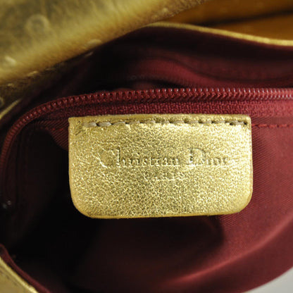 Christian Dior Ostrich Saddle Bag Gold 7 of 8