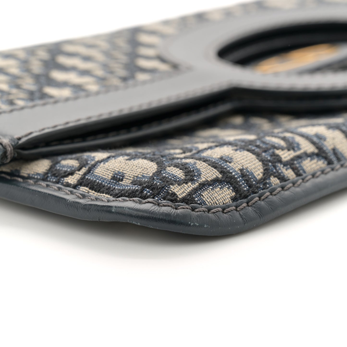 Oblique Fold Over Clutch Blue