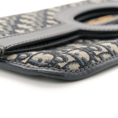 Christian Dior Oblique Fold Over Clutch Blue 9 of 10