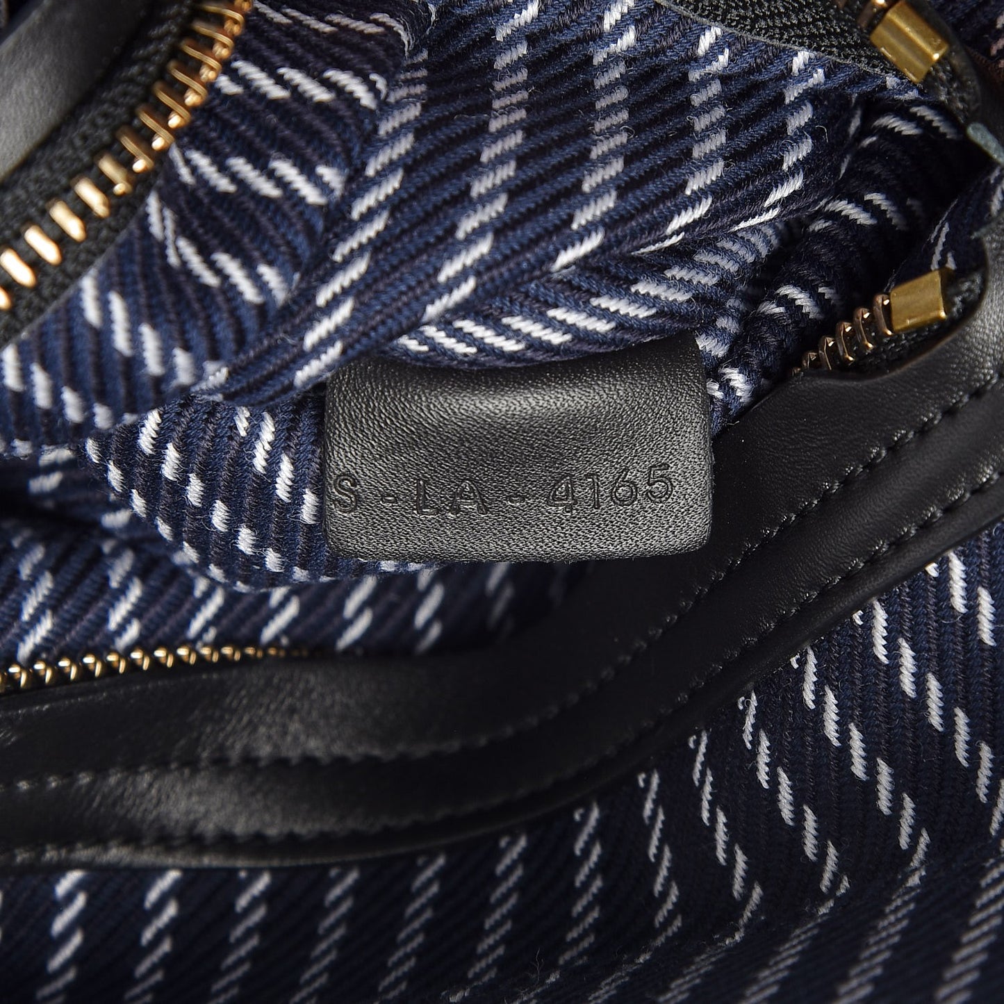 Cotton Canvas Striped Medium Phantom Luggage Navy White