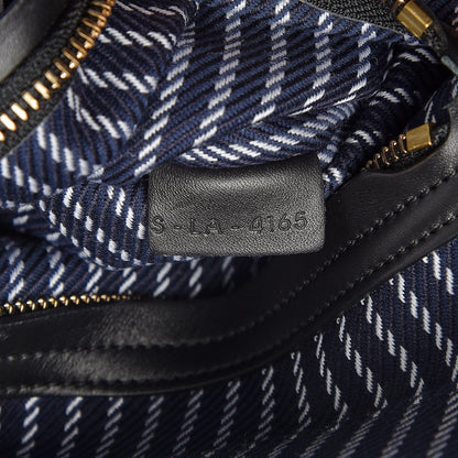 Celine Cotton Canvas Striped Medium Phantom Luggage Navy White 6 of 9