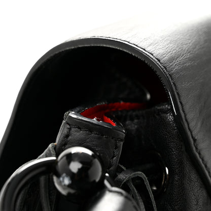 Christian Louboutin Pebbled Calfskin Fringe Lucky L Convertible Backpack Black 11 of 15