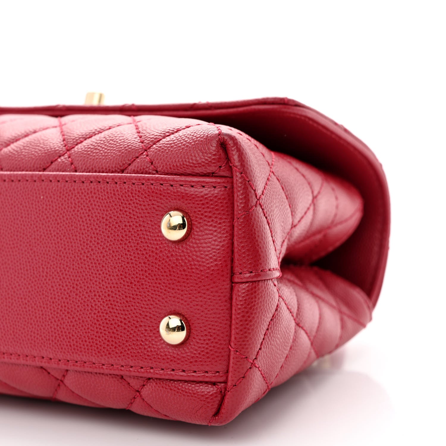Chanel Caviar Quilted Mini Coco Handle Flap Dark Pink 11 of 14