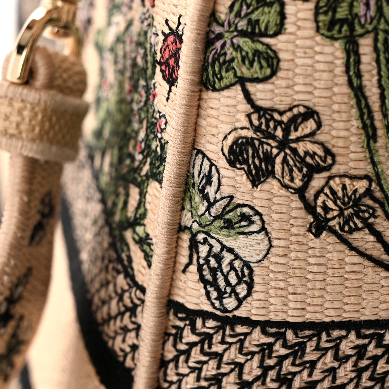 Christian Dior Canvas Cabinet De Curiosites Embroidered Medium Lady D-Lite Beige Multicolor 13 of 14