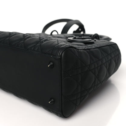 Christian Dior Ultra Matte Calfskin Cannage Medium Lady Dior Black 10 of 11