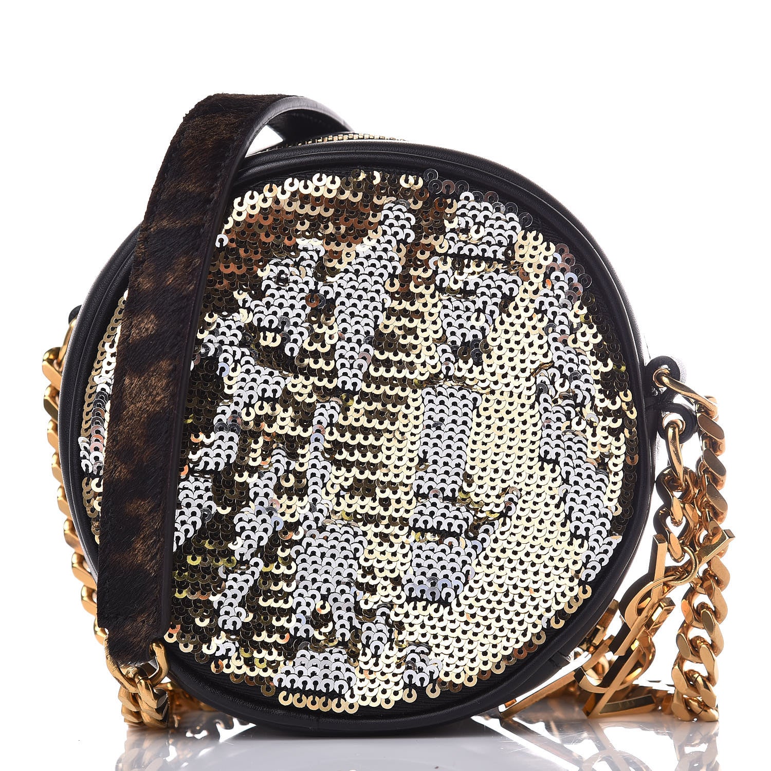 Saint Laurent Sequin Small Bubble Chain Crossbody Black 1 of 7