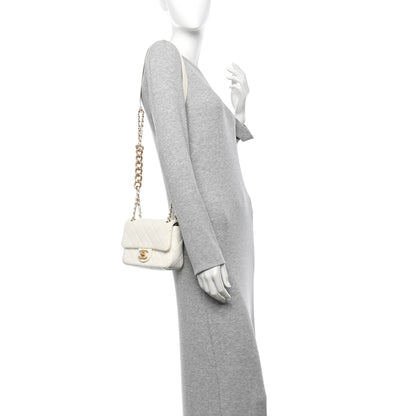 Chanel Shiny Lambskin Quilted Mini Flap White 2 of 13