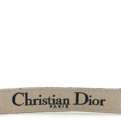 Christian Dior Canvas Embroidered Shoulder Strap Blue 5 of 8