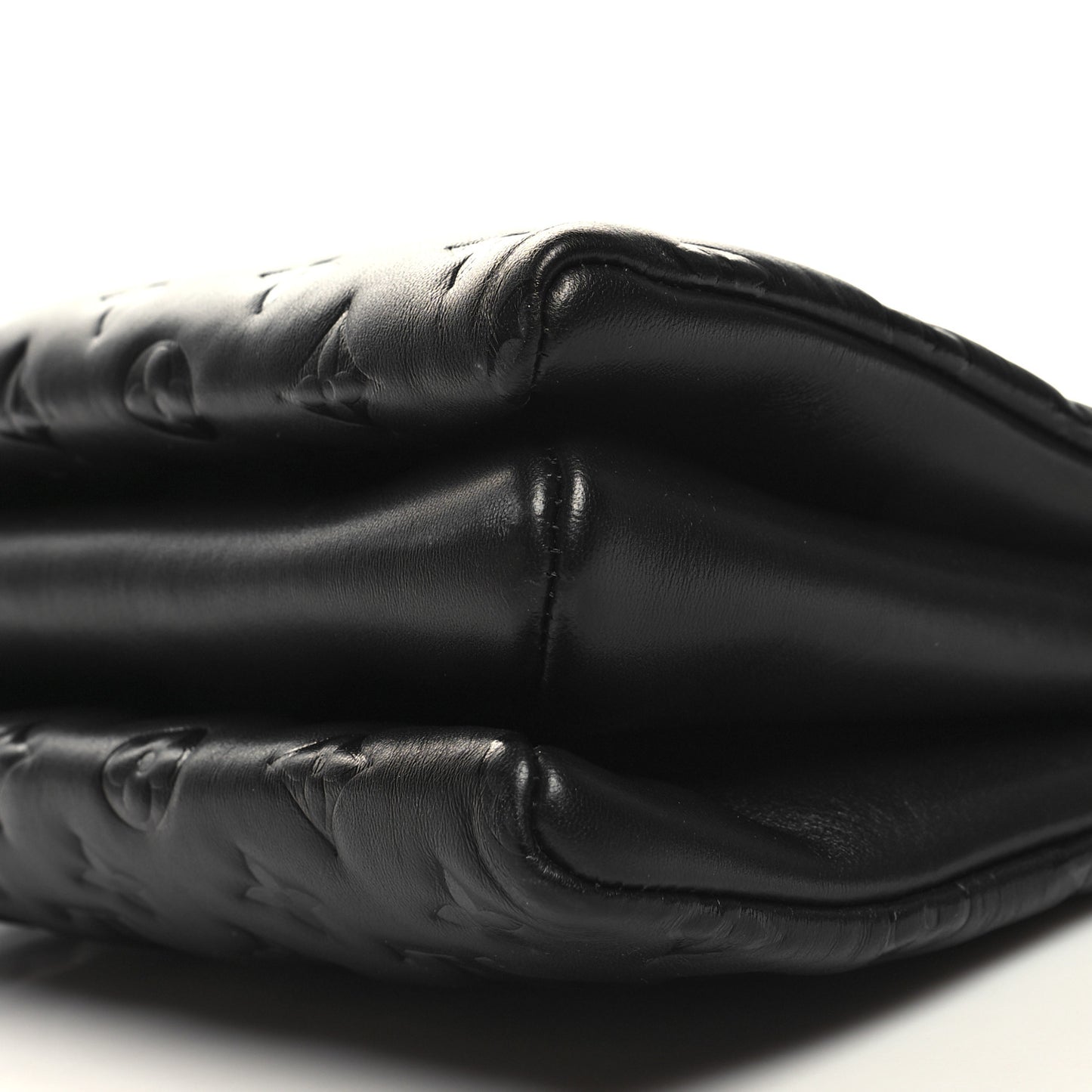 Lambskin Embossed Monogram Coussin MM Black