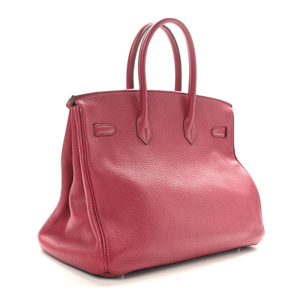 Hermes Taurillon Clemence Birkin 35 Rubis 3 of 11