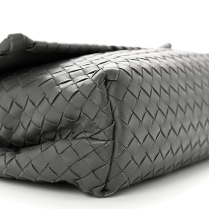 Bottega Veneta Nappa Intrecciato Medium Olimpia Bag Steel 9 of 12