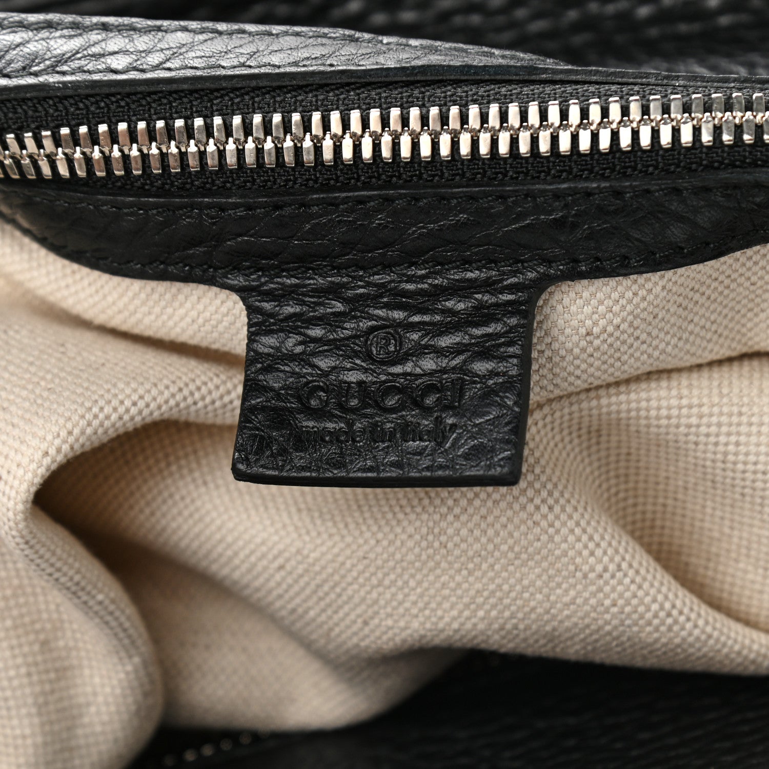 Gucci Pebbled Calfskin Soho Carry On Duffle Black 5 of 16
