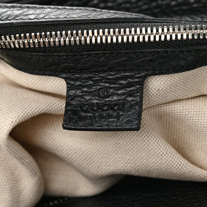 Gucci Pebbled Calfskin Soho Carry On Duffle Black 5 of 16