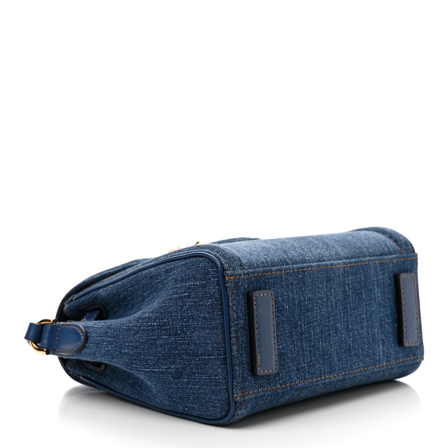 Versace Denim La Medusa Chain Tote Navy Blue 4 of 9