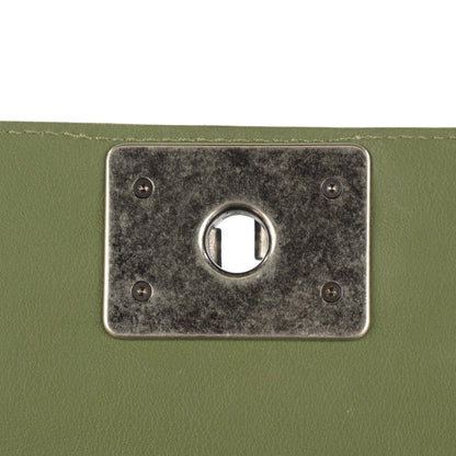 Chanel Calfskin Chevron Medium Boy Flap Green 7 of 8