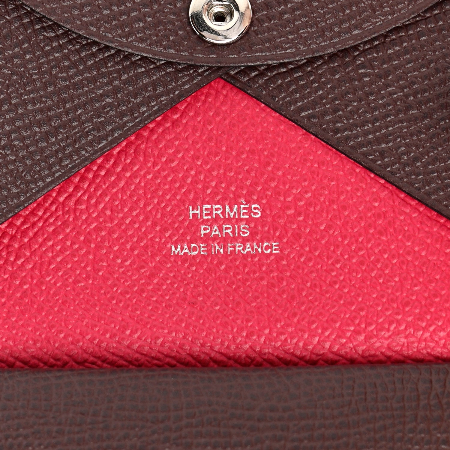 Hermes Epsom Verso Calvi Duo Card Case Rouge Sellier Framboise 6 of 8