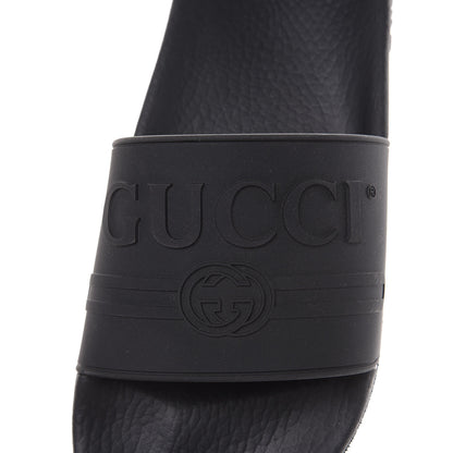 Gucci Rubber Womens Logo Slide Sandals 39 Black 7 of 7