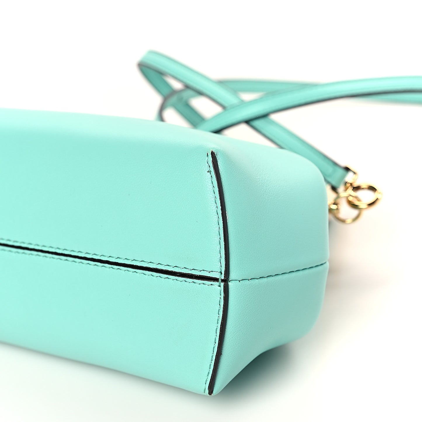 Shiny Nappa Small Fendi First Spring Turquoise